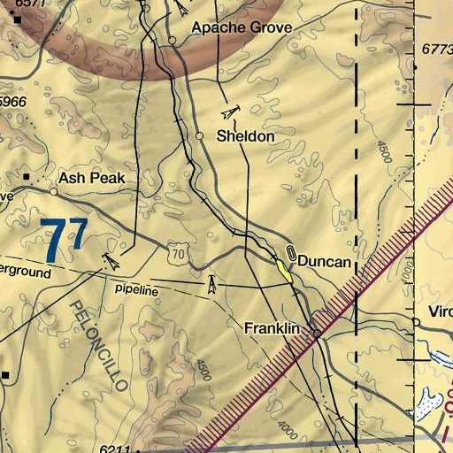 FAA VFR chart of Waters Wash, AZ