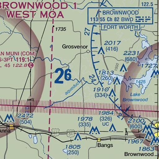 FAA VFR chart of Love Branch, TX