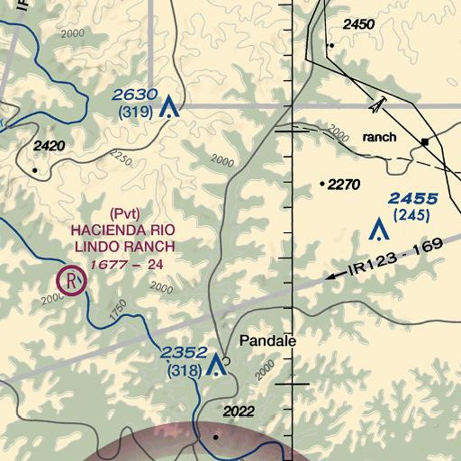 FAA VFR chart of Lower Windmill, TX