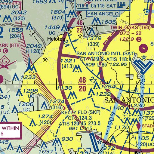 FAA VFR chart of Marshall High School, TX