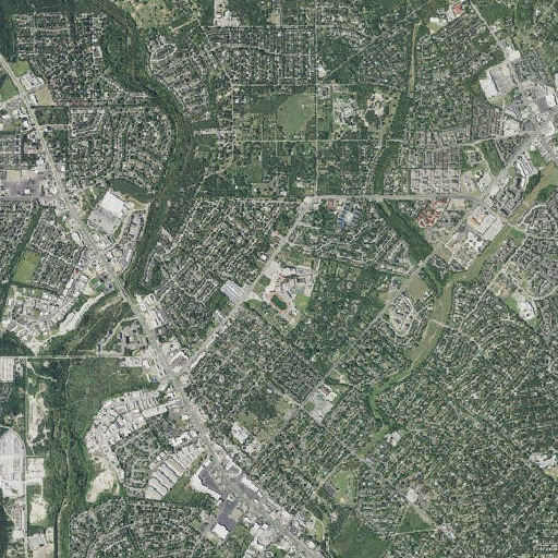 Aerial imagery of Marshall High School, TX