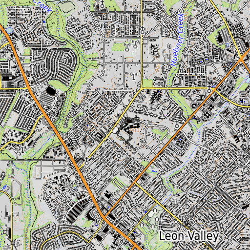 OpenTopoMap map of Marshall High School, TX