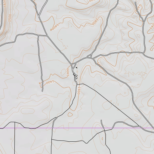 OpenTopoMap map of Matthews Ranch, TX