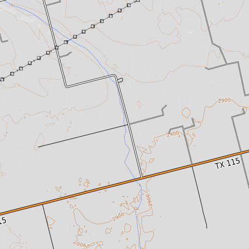 OpenTopoMap map of McKenzie Draw, TX