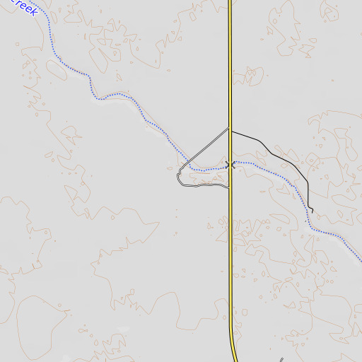 OpenTopoMap map of Miller Ranch, TX