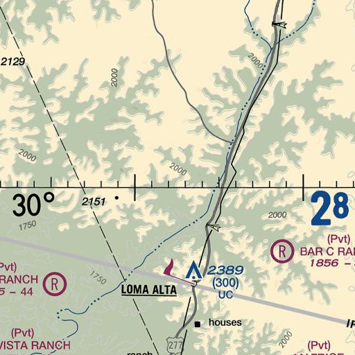 FAA VFR chart of North Windmill, TX