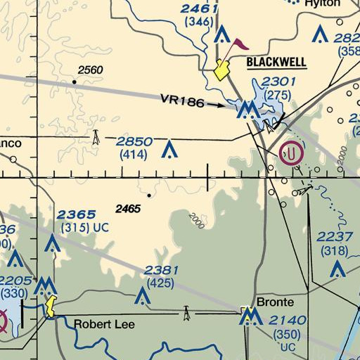 FAA VFR chart of Panther Gap, TX