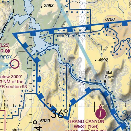 FAA VFR chart of Weeping Cliffs, AZ