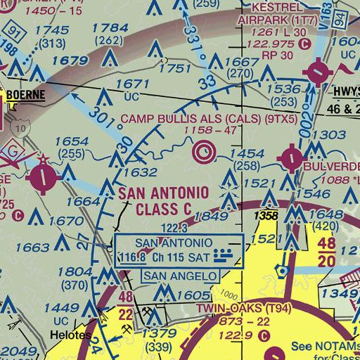 FAA VFR chart of Pike Hill, TX