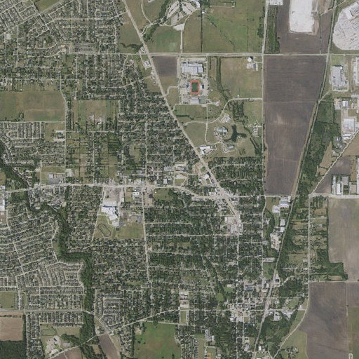 Aerial imagery of Pleasant Run School, TX