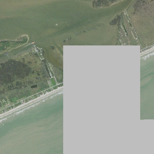 Aerial imagery of Rollover Pass, TX