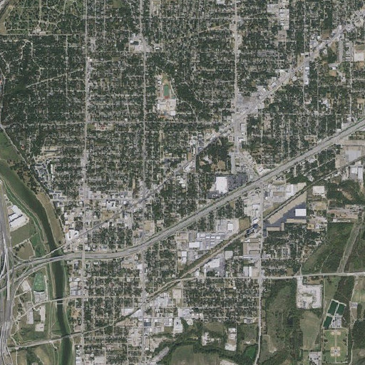 Aerial imagery of Saint George School, TX