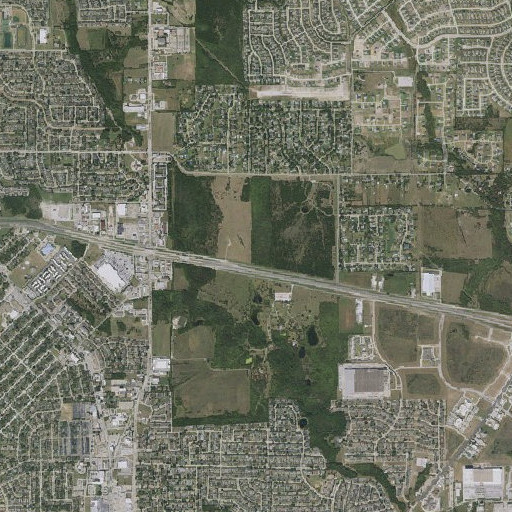 Aerial imagery of Samuell Mesquite Park, TX