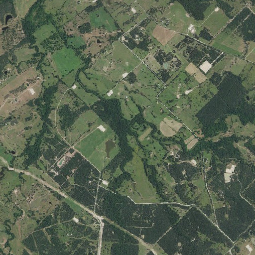 Aerial imagery of Tracy Creek, TX