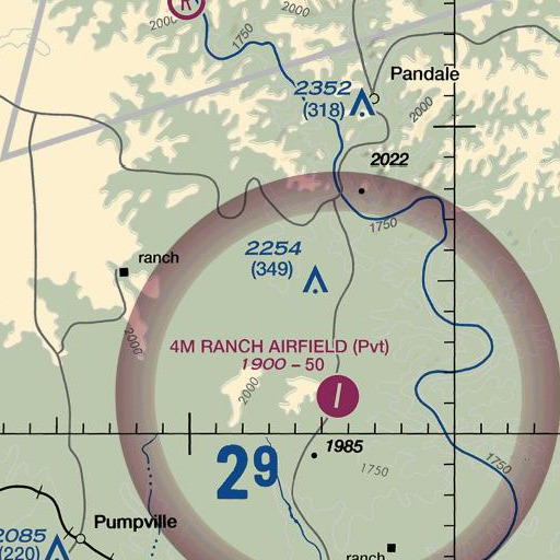 FAA VFR chart of Wolf Waterhole Draw, TX