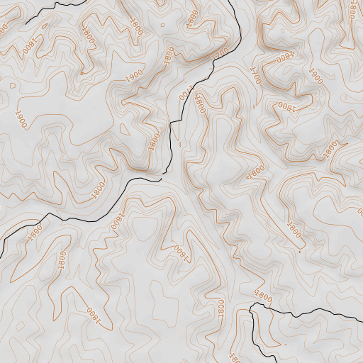 OpenTopoMap map of Wolf Waterhole Draw, TX