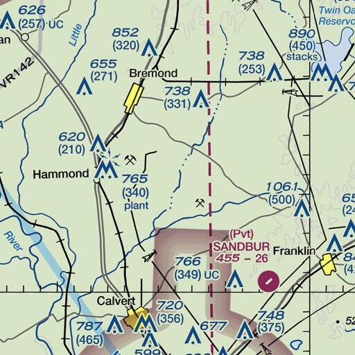 FAA VFR chart of Big Willow Creek, TX