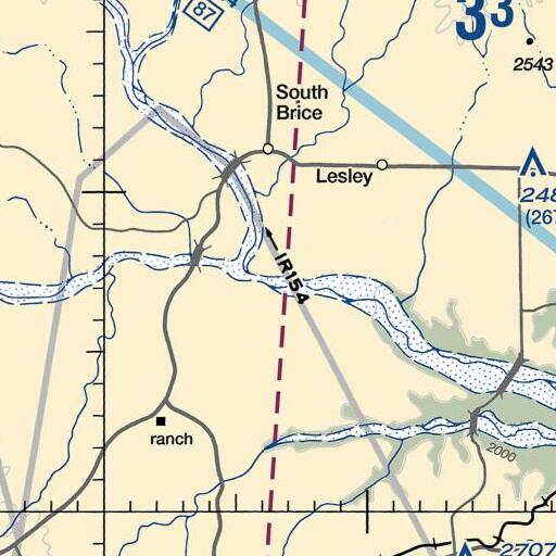 FAA VFR chart of Bitter Creek, TX