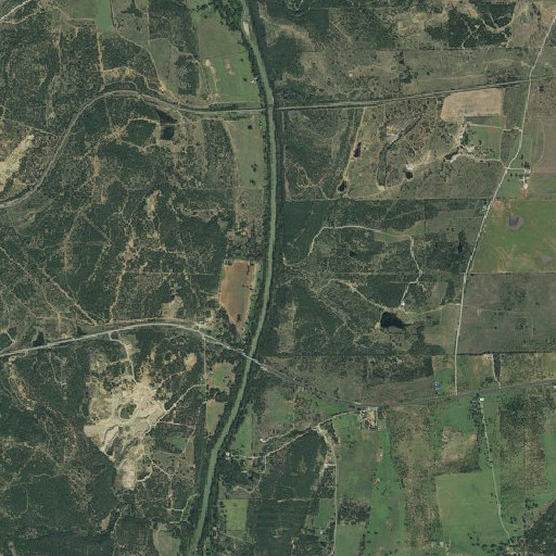 Aerial imagery of Boggy Creek, TX