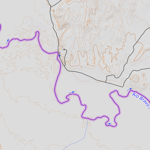 OpenTopoMap map of Bramlett Ranch, TX