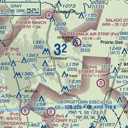 FAA VFR chart of Brushy Spring, TX