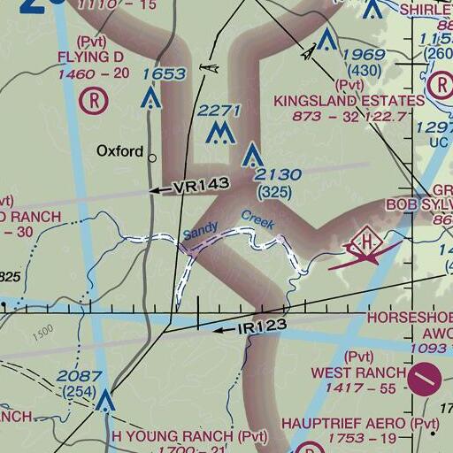 FAA VFR chart of Coulee Hollow, TX