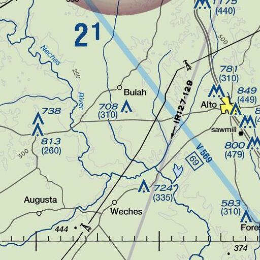 FAA VFR chart of Fowler Hill, TX
