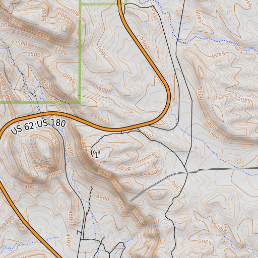 OpenTopoMap map of Guadalupe Pass, TX