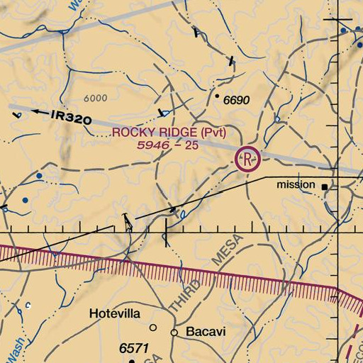 FAA VFR chart of White Cave Spring, AZ
