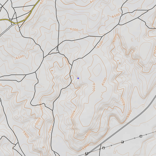 OpenTopoMap map of White Cave Spring, AZ
