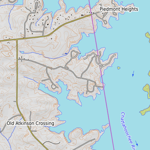 OpenTopoMap map of Amity Park, AL