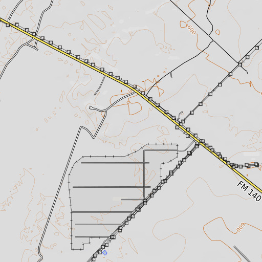 OpenTopoMap map of Javalin Windmill, TX