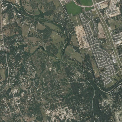 Aerial imagery of Jinks Branch, TX
