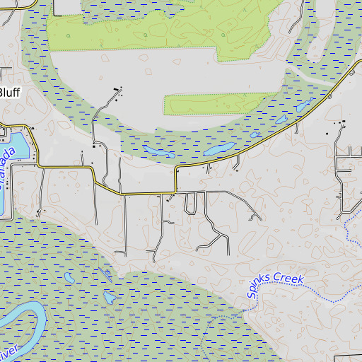 OpenTopoMap map of Lone Star Cemetery, TX