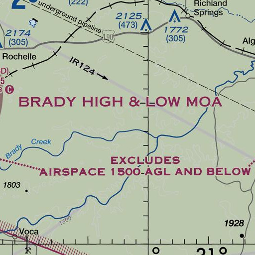 FAA VFR chart of Lost Creek, TX