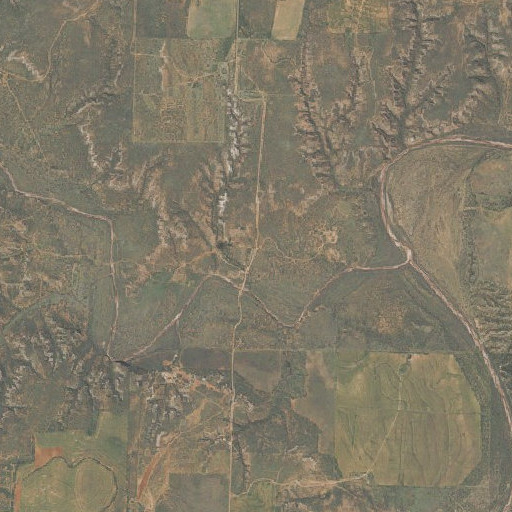 Aerial imagery of Lower Croton Windmill, TX