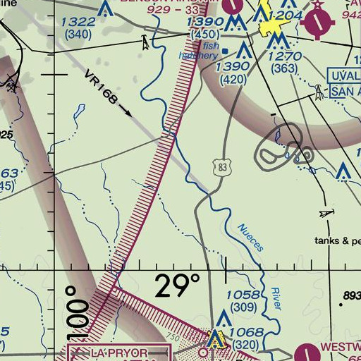 FAA VFR chart of Lyles Ranch, TX
