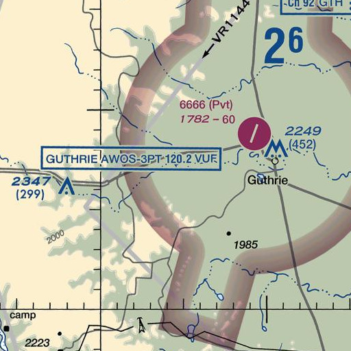 FAA VFR chart of Lynn Canyon, TX