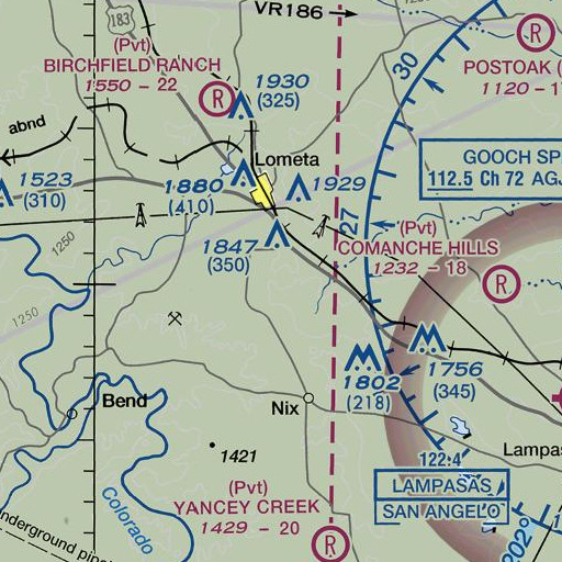 FAA VFR chart of Lynn Cove, TX