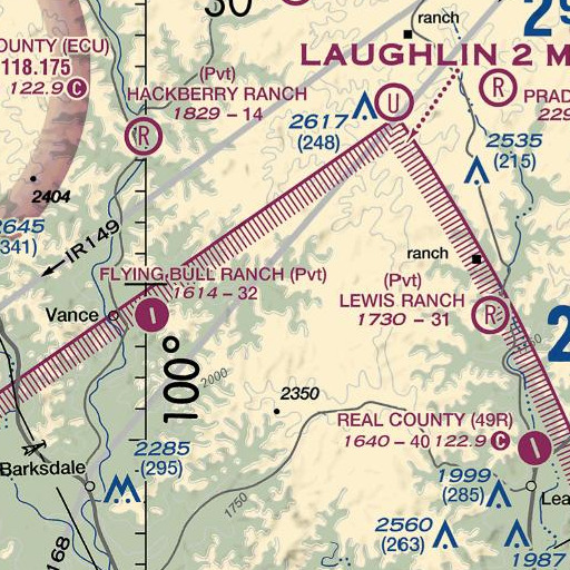 FAA VFR chart of Lynn Spring, TX