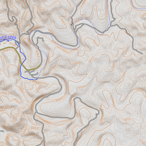 OpenTopoMap map of Lynn Spring, TX