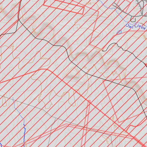 OpenTopoMap map of McBride Point, TX