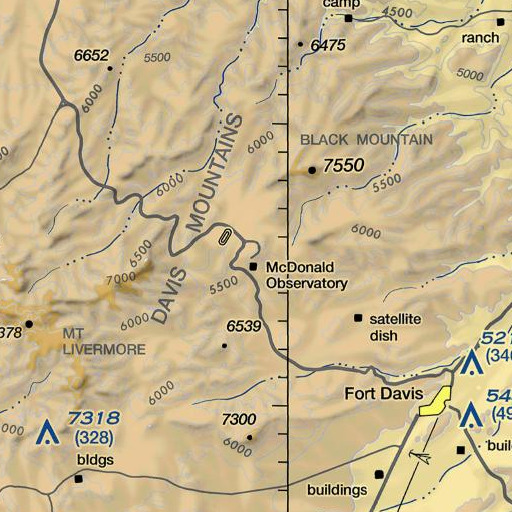 FAA VFR chart of McDonald Observatory, TX