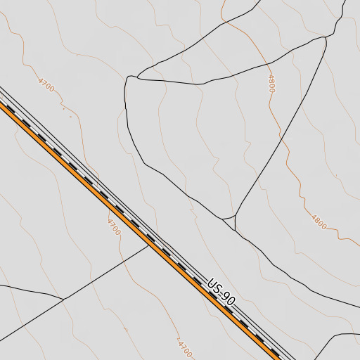 OpenTopoMap map of Medley Draw, TX
