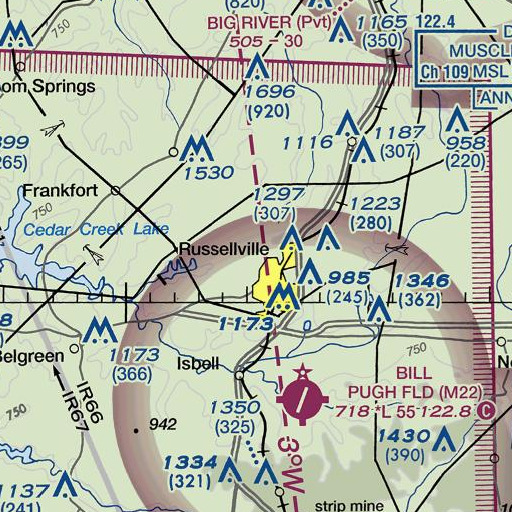 FAA VFR chart of Westside Elementary School, AL