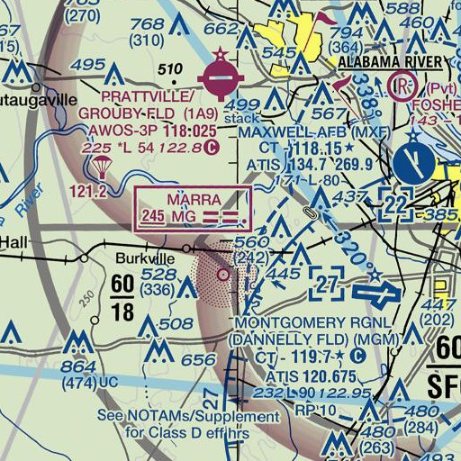 FAA VFR chart of Camp Manack, AL