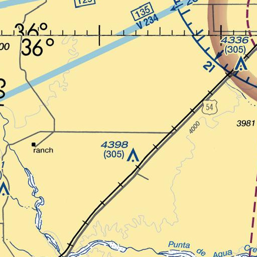 FAA VFR chart of Munn Well, TX