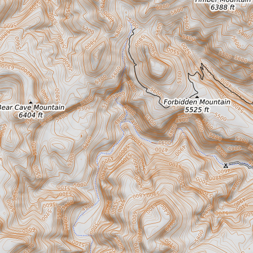 OpenTopoMap map of Needle Rock, TX