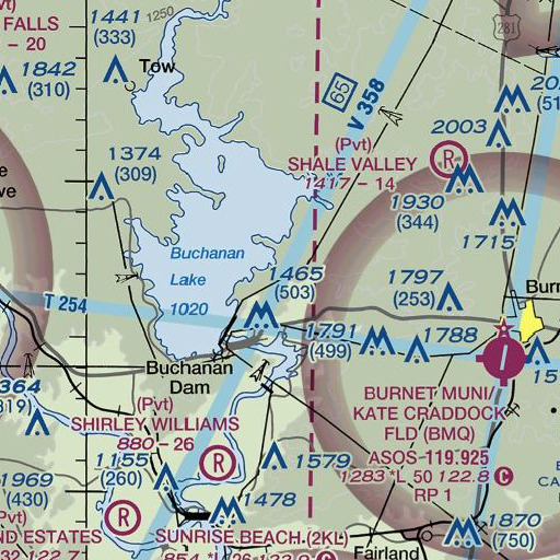 FAA VFR chart of Negrohead, TX