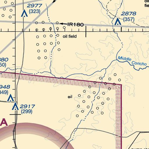FAA VFR chart of Old Pink Windmill, TX